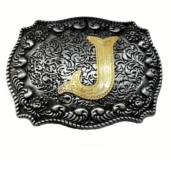 unbranded Other - New western cowboy letter j initials monogram belt buckle